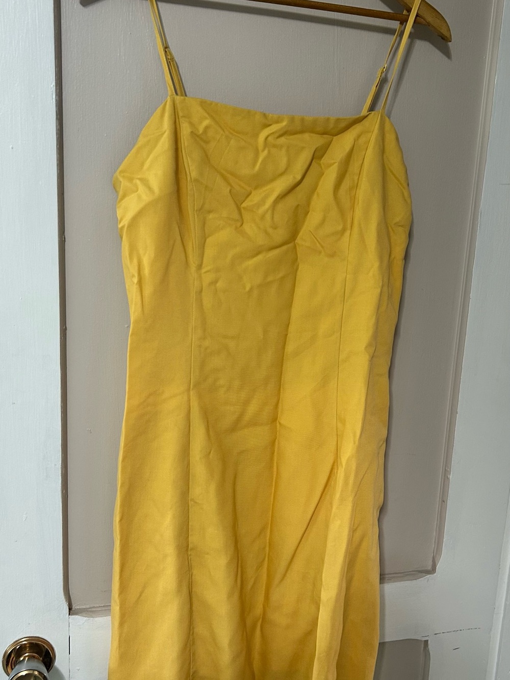Sunshine Midi Slip Dress with Adjustable Spaghetti Straps